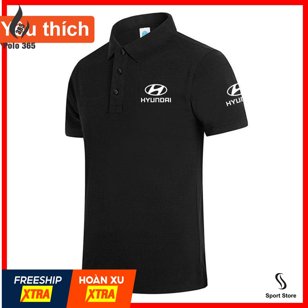 Áo thun polo cao cấp Huyndai -  Chất liệu cá sấu Poly 4c