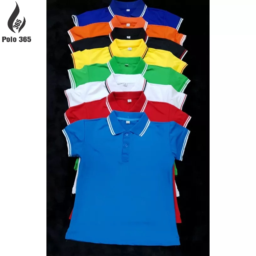 Áo thun polo nam nữ, áo đồng phục chất liệu cá sấu poly màu Vàng 2 sọc - AT050