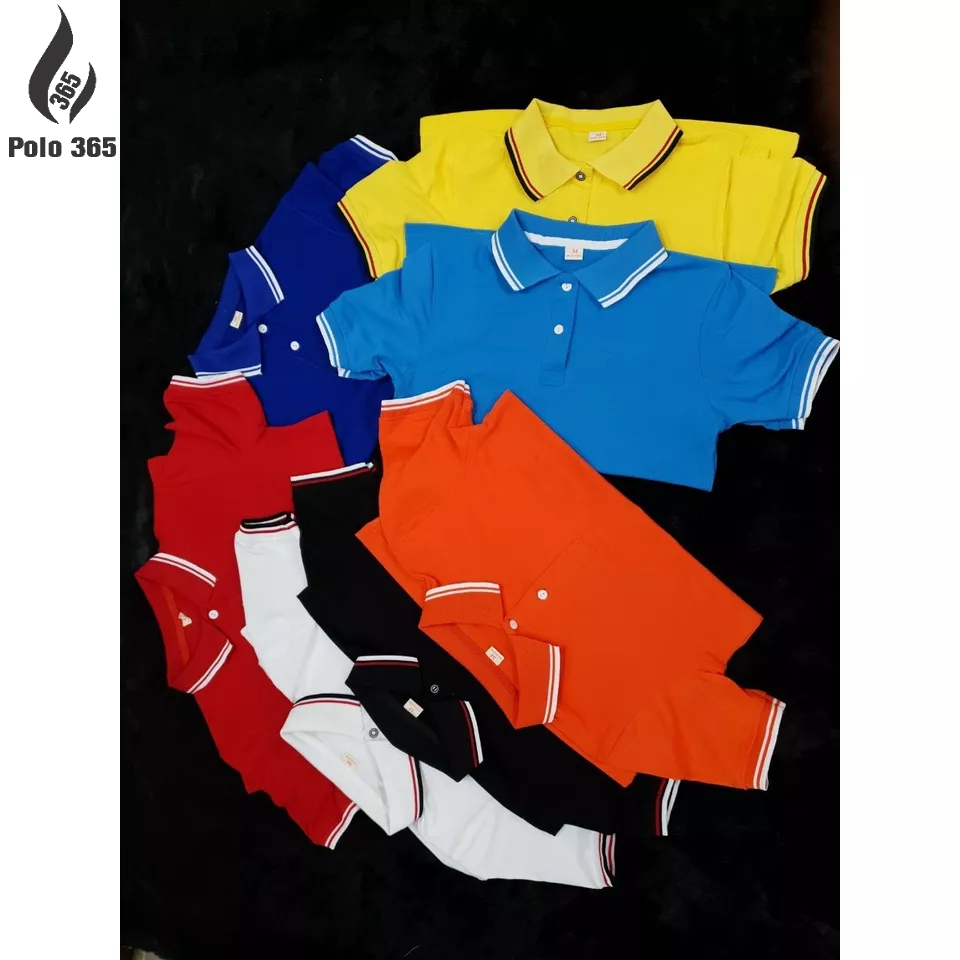 Áo thun polo nam nữ, áo đồng phục chất liệu cá sấu poly màu xanh ya 2 sọc - AT047