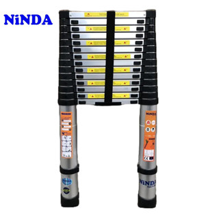 Thang nhôm rút đơn Ninda Nhật Bản 5m, 4m4, 3m8, 3m2, 5m4 - dùng thợ điện lực, viễn thông, lắp đặt camera, thi công