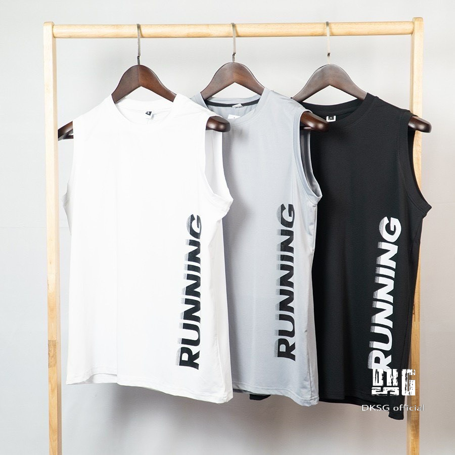 áo thun ba lỗ running , chất liệu thun lạnh co giãn 4 chiều , áo thun 3 lỗ nam