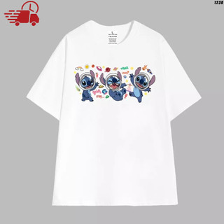 Cao cấp - Áo thun oversize in hình Stitch Disney vui nhộn áo thun tay lỡ unisex