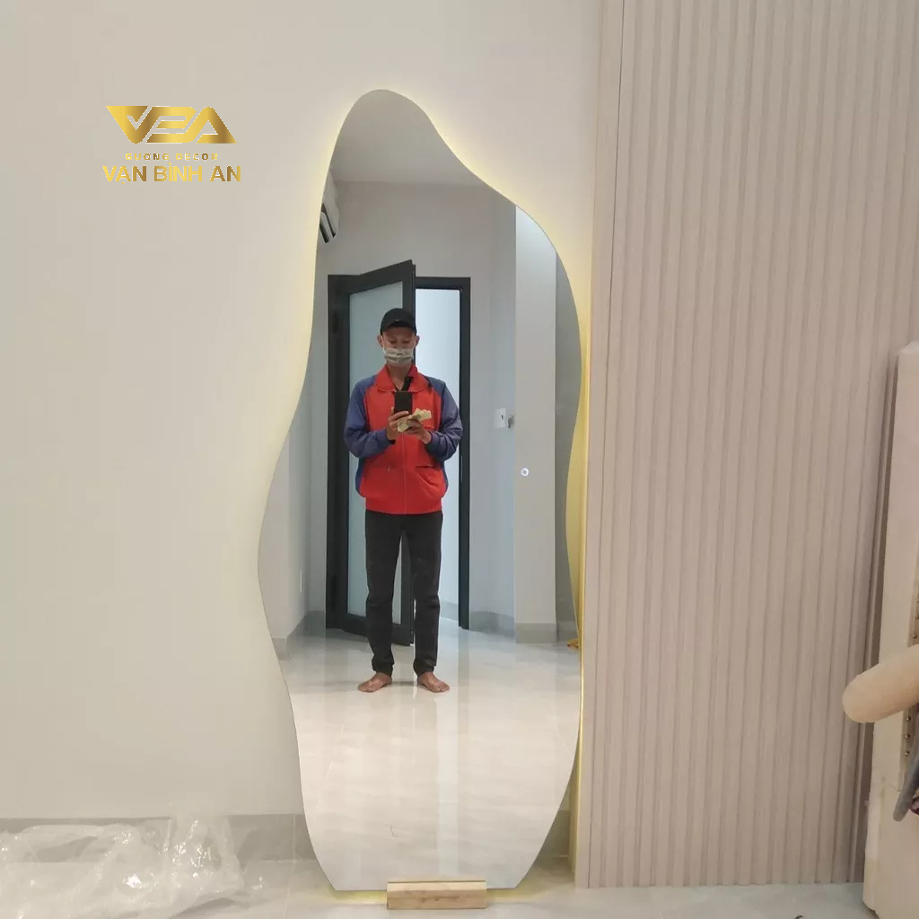 Gương cao cấp Vạn Bình An _ Gương toàn thân -Gương hạt đậu toàn thân- gương toàn thân cá heo - gương led cảm ứng