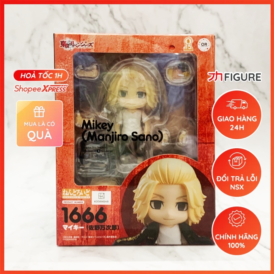 Mô Hình Chính Hãng Anime Tokyo Revengers, Sano Manjirou Mikey, Nendoroid 1666, Orange Rouge