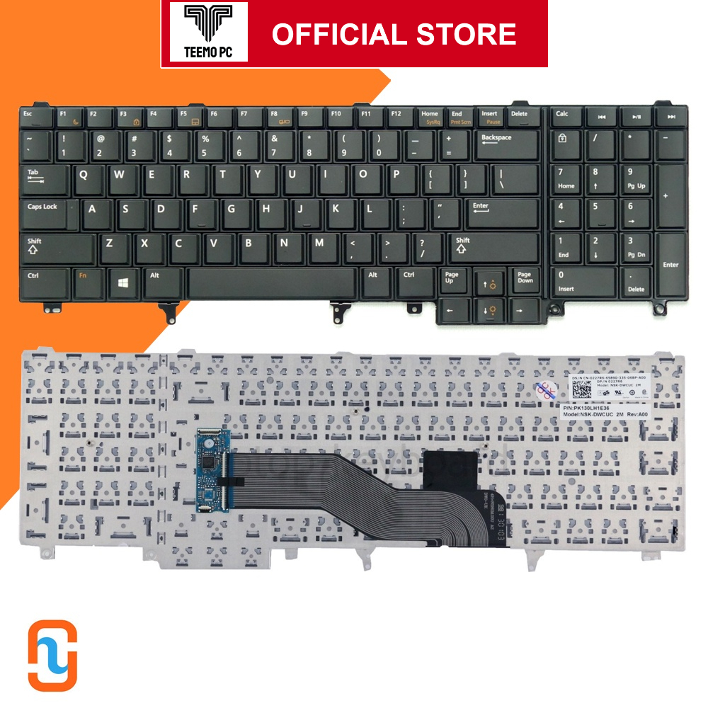 Bàn Phím Cho Laptop Dell Latitude E6520 E6530 E6540 - Hàng Zin New Seal TEEMO PC KEY1410