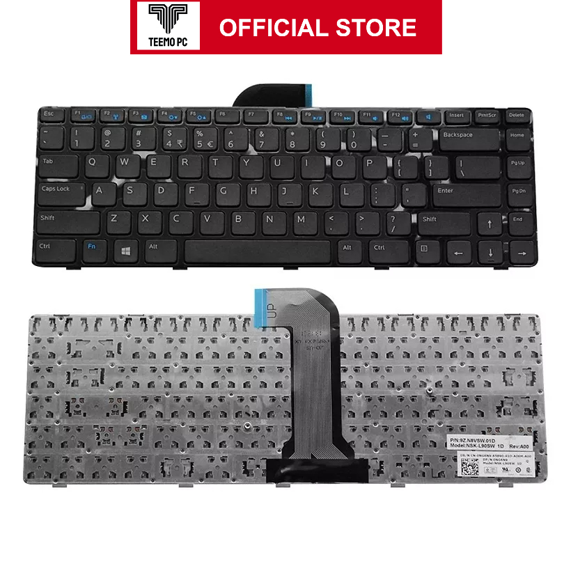 Bàn Phím Cho Laptop Dell - 3421 - Phím Zin Cao Cấp - Hàng Zin New Seal TEEMO PC KEY284