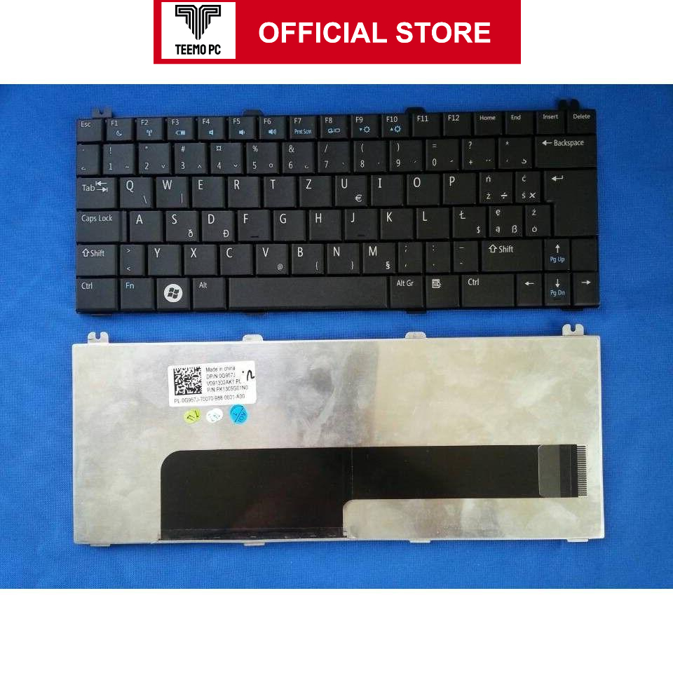 Bàn Phím Cho Laptop Dell Mini 12 Inspiron Mini 12 1210 - Hàng Zin New Seal TEEMO PC KEY1130