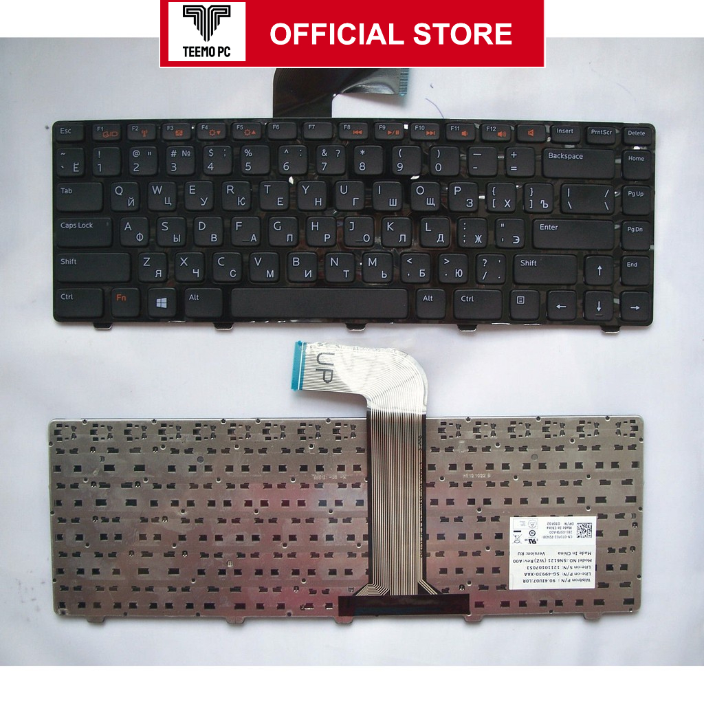 Bàn Phím Cho Laptop Dell Inspiron N4050 N4110 N4120 N4410 M4040 M4110 N5040 N5050 - Hàng Zin New Seal TEEMO PC KEY705