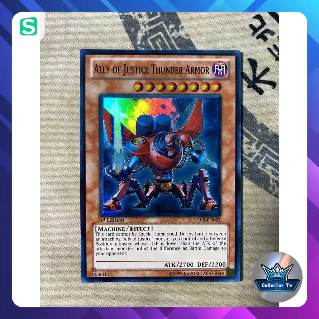 Thẻ bài YugiOh! (US) - HA02-EN021; Ally of Justice Thunder Armor