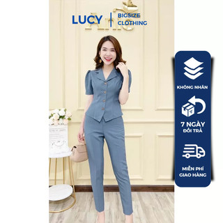Set bigsize nữ kiểu đơn giản quần 9 tất đi chơi dạo phố 55 - 90kg