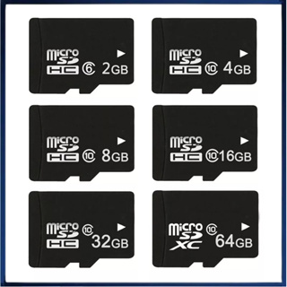 Thẻ nhớ MicroSD Class 10 Tốc độ cao Đen 2GB 4GB 8GB 16GB 32GB 64GB