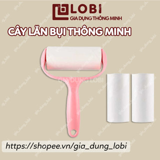 Cây lăn bụi quần áo lăn lông dính bụi ga giường sofa sàn nhà kèm 2 cuộn lăn dính bụi