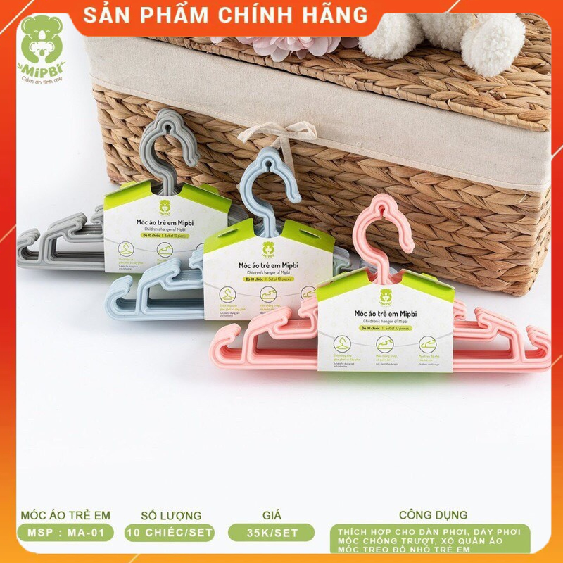 Set 10 móc trẻ em Mipbi ( set 10 chiếc )