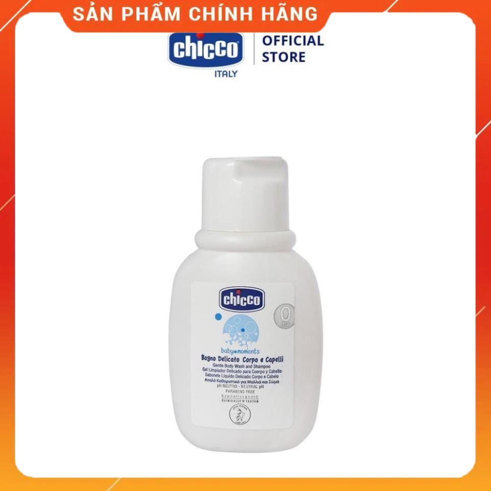 Sữa tắm gội Chicco chiết xuất yến mạch chai du lịch 50ml