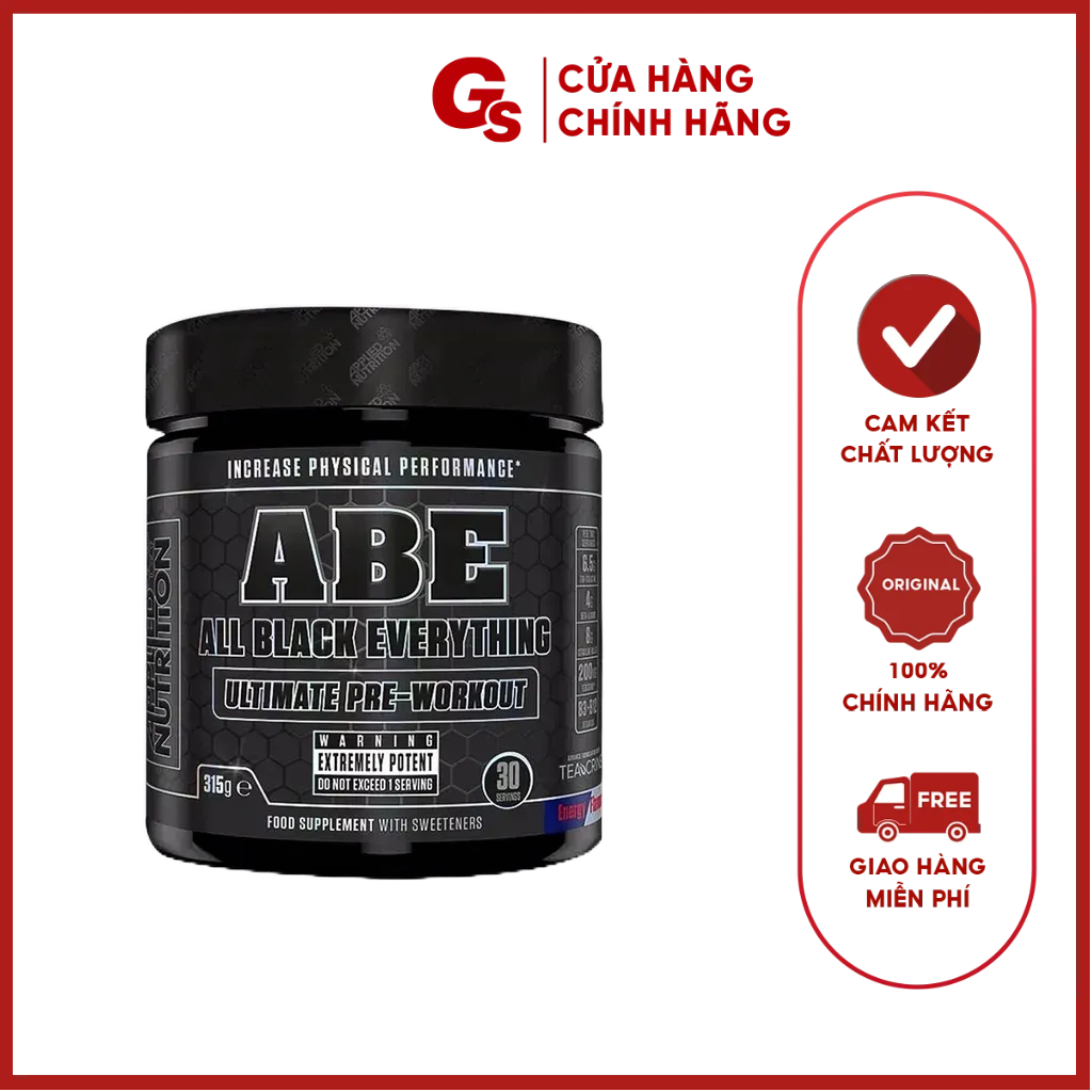 Bột tăng sức mạnh cơ bắp Applied ABE Pre-Workout, 30 Servings nhập khẩu Anh - Gymstore