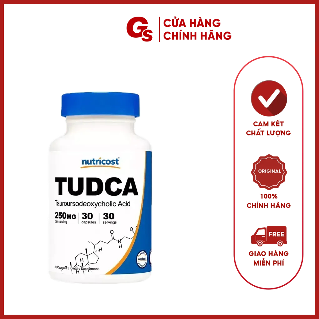 Viên uống bảo vệ gan Nutricost Tudca 250mg (60 Capsules) nhập khẩu Mỹ