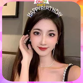 Cài Tóc Chữ HAPPY BIRTHDAY, Bờm Tóc Sinh Nhật Đính Đá Kim Cương Lấp Lánh Sang Trọng Dành Cho Nữ
