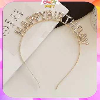 Cài Tóc Chữ HAPPY BIRTHDAY, Bờm Tóc Sinh Nhật Đính Đá Kim Cương Lấp Lánh Sang Trọng Dành Cho Nữ