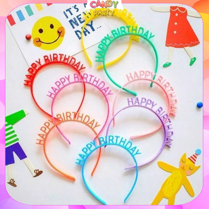 Cài Tóc Chữ HAPPY BIRTHDAY, Bờm Tóc Sinh Nhật Đính Đá Kim Cương Lấp Lánh Sang Trọng Dành Cho Nữ