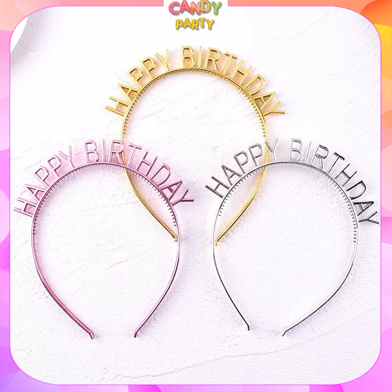 Cài Tóc Chữ HAPPY BIRTHDAY, Bờm Tóc Sinh Nhật Đính Đá Kim Cương Lấp Lánh Sang Trọng Dành Cho Nữ