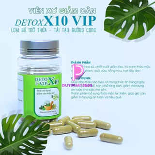  Giảm cân siết eo detox X10 vip Viên Uống Giảm Cân Giảm mỡ bụng hiệu quả giảm béo an toàn chính hãng 