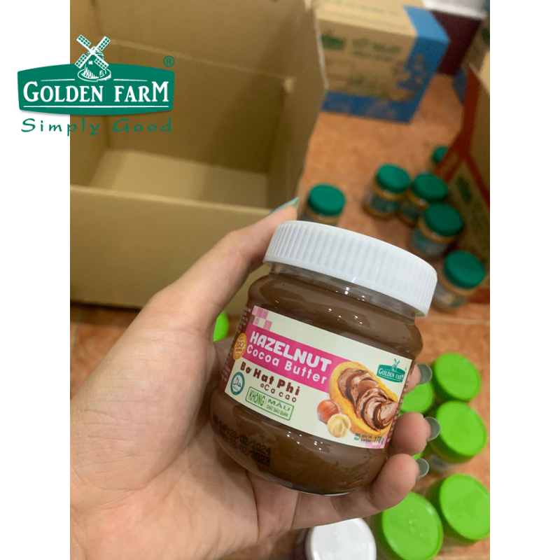 Bơ Hạt Phỉ Ca Cao Golden Farm 170g