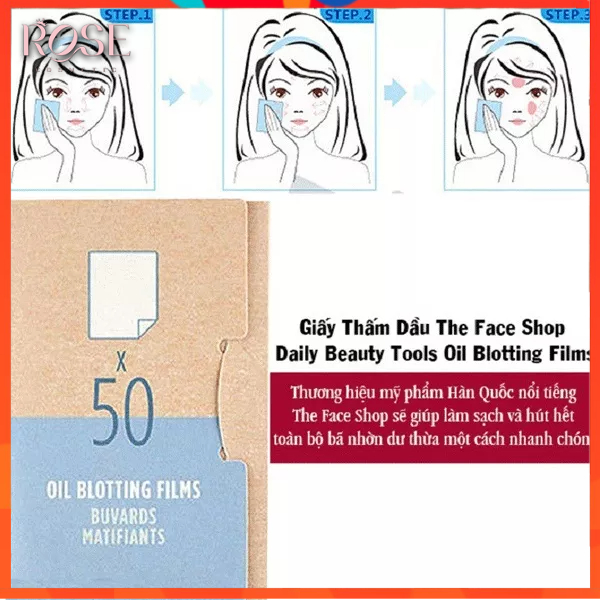 Giấy Thấm Dầu Da Mặt The Face Shop Siêu Sạch Nhờn Hàn Quốc Daily Beauty Tools Oil Blotting Films TFS 50 Miếng