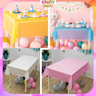 Khăn trải bàn vintage, khăn trải bàn sinh nhật trơn, kẻ karo không thấm nước dùng để trang trí bàn tiệc sinh nhật