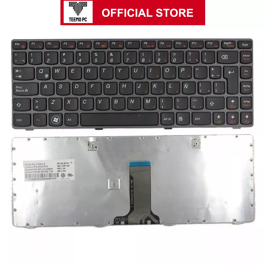 Bàn Phím Cho Laptop Lenovo Ideapad B490 - Hàng Zin New Seal TEEMO PC KEY955