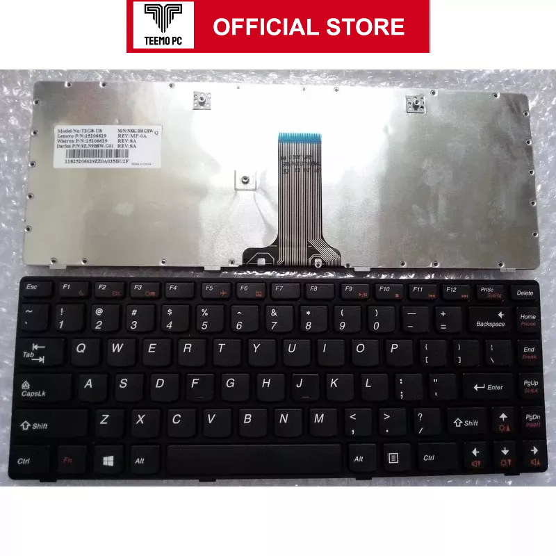 Bàn Phím Cho Laptop Lenovo Ideapad V480 V480E - Hàng New Seal TEEMO PC KEY1203