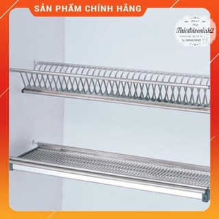 (SALE) Kệ úp chén 2 tầng âm tủ cao cấp , giá bát đĩa 2 tầng 304