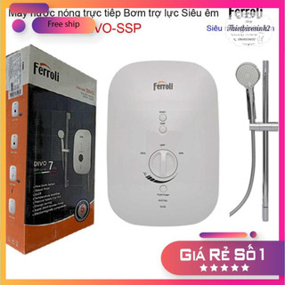 Máy nước nóng trực tiếp Ferroli có bơm SSP 4.5S,Bình nước nóng có bơm trợ tăng áp Ferroli bảo hành chính hãng