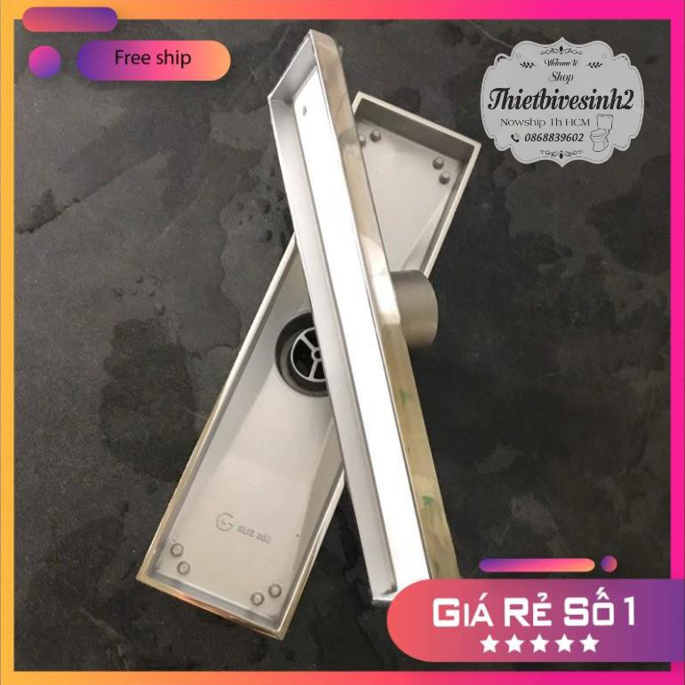 Phễu thoát sàn , phễu thu nước phòng tắm dáng dài inox 304 đúc nguyên khối bảo , thoát nước siêu nhanh chống hôi