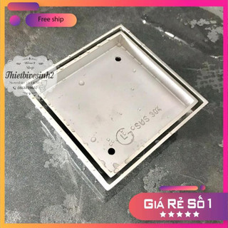Phễu thoát sàn, phêu thu nươc đặt gạch chống hôi inox 304 mặt 10x10cm,12x12cm