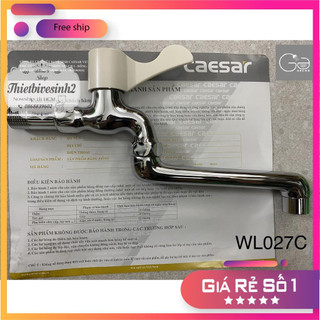 VÒI NƯỚC GẮN TƯỜNG LẠNH,VÒI HỒ,VÒI XẢ XÔ, CAESAR WL027C CHÍNH HÃNG