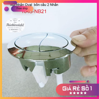 Nút 2 nhấn xả bồn cầu oval, nút nhấn cầu xả 2 nhấn caesar cd1325 ,nhấn xả nước bàn cầu
