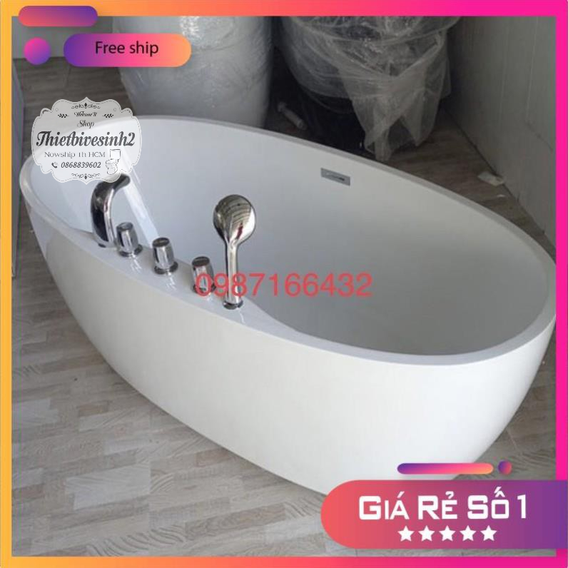 Bồn tắm nằm kèm van vòi tắm 1700x800 sử dụng 4 mặt sang trọng
