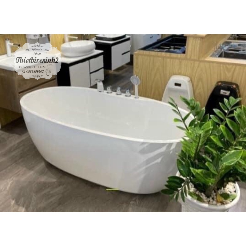 Bồn tắm nằm kèm van vòi tắm 1700x800 sử dụng 4 mặt sang trọng