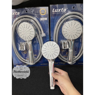 Bộ Tay Dây Sen Tăm Cao Cấp Luxta TX22, bát sen lớn, mạ crom sáng bóng,  dây dẫn inox, Bảo Hành 1 Năm