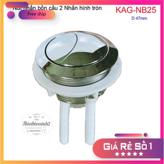 Nút 2 nhấn xả bồn cầu, nút nhấn cầu xả 2 nhấn tròn lỗ sứ 4.7-5cm, nút xả bồn cầu thông dụng hiện nay