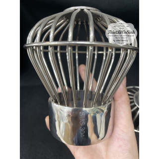 Quả cầu chặn rác sân thượng , ban công Inox 304 dầy nguyên khối