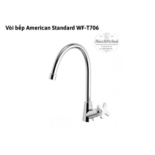 Vòi rửa chén bát , vòi bếp lạnh gắn chậu, gắn tường american standar wf-t706, wf-t706 chính hãng