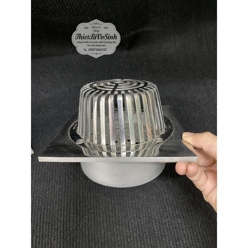 Quả cầu chặn rác sân thượng đúc nguyên khối inox304,cầu thoát nước sân vườn, phễu thoát nước sân thượng