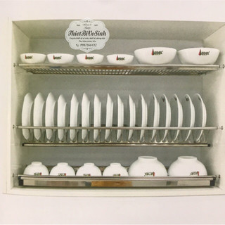 Kệ chén EDEL âm tủ 3 tầng , giá để bát đĩa âm tủ 3 tầng inox 304