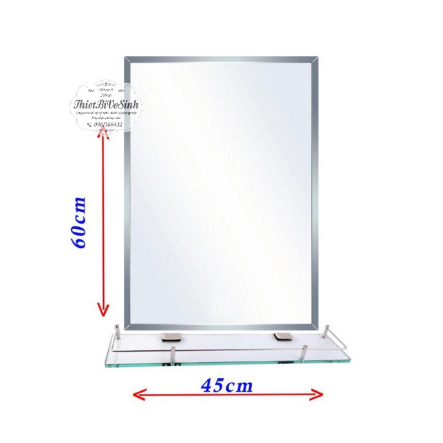 Combo gương kiếng treo tường cùng kệ gương cao cấp