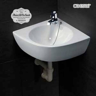 Lavabo chậu rửa mặt góc CAESAR L2014 nhỏ gọn