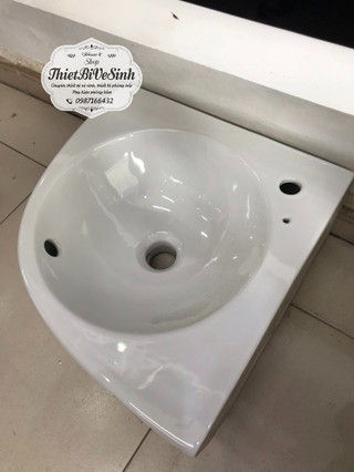 Lavabo chậu rửa mặt góc CAESAR L2014 nhỏ gọn
