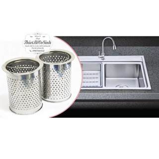 Lọc rác chậu rửa chén loại dài 9cm x đường kính 7,5cm, rổ lọc rác chậu rửa