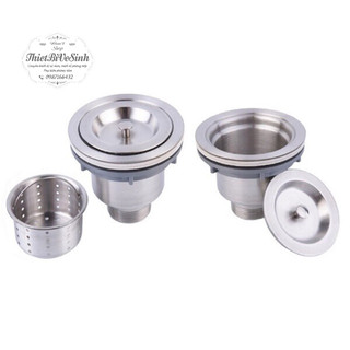 Bầu xả chậu rửa chén_rưa bát inox 304 cao cấp(1chiec)