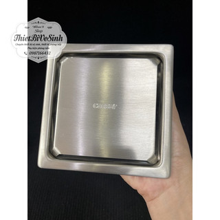 Thoát sàn Caesar, phễu thoát sàn chống mùi hôi Inox 304 caro, phễu thoát nước Caesar 10x10cm ST1010E D60